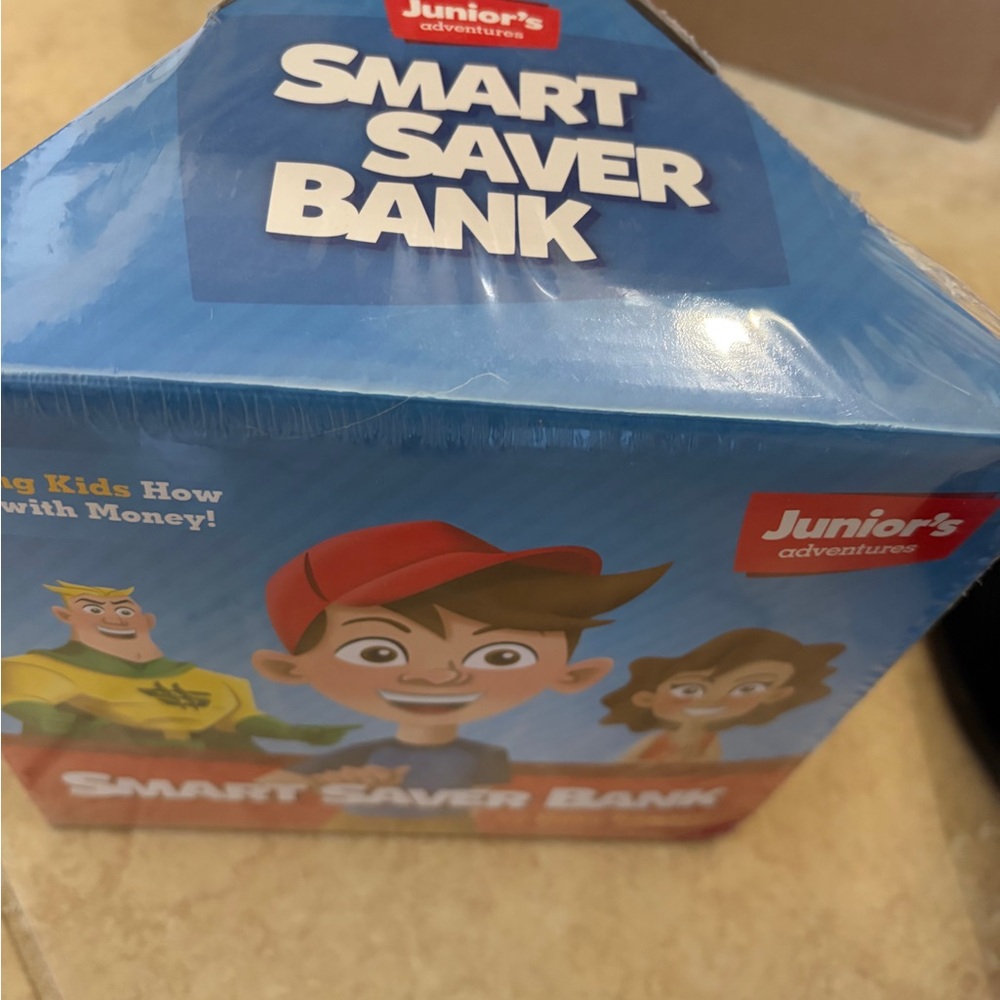 Junior's Smart Saver Bank - Blue Kids Money Box